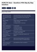 NURS 314 Quiz &ndash; Questions With Step By Step Solutions