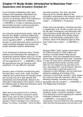 Chapter 11 Study Guide- Introduction to Business Test Questions and Answers Graded A&plus;