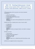 ASA 118 &ndash; Docking Endorsement  Actual Exam &lpar;Latest Update 2025 &sol; 2026&rpar; Questions & Answers with Rationales&vert; 100&percnt; Correct &vert; Grade&period;