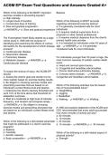 ACSM EP Exam Test Questions and Answers Graded A&plus;
