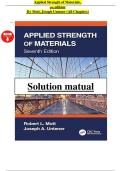 Applied Strength of Materials &ndash; Solution Manual &lpar;7th Edition&comma; Mott & Untener&rpar; &ndash; Complete Chapter Solutions