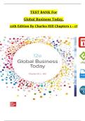 Global Business Today 12th Edition Charles Hill Test Bank &vert; Chapters 1-17 &vert; Complete 2025 A&plus; Guide