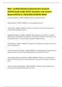 NHA - Certified Medical Administrative Assistant &lpar;CMAA&rpar; Study Guide AVTEC Questions and answers Newest RATED A&plus; 2025&sol;2026 UPDATED NEW&excl;