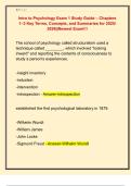 Intro to Psychology Exam 1 Study Guide &ndash; Chapters  1&ndash;3 Key Terms&comma; Concepts&comma; and Summaries for 2025&sol;  2026&vert;&vert;Newest Exam&excl;&excl;&excl;