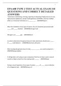 EPA 608 TYPE 2 TEST ACTUAL EXAM 210 QUESTIONS AND CORRECT DETAILED ANSWERS