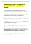 Virtual Assistant Certification Exam Questions and answers UPDATED With complete solution new 2025&sol;2026