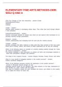 ELEMENTARY FINE ARTS METHODS-D695 WGU Q AND A