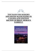 Modern Advanced Accounting in Canada&comma; 9th Edition &ndash; Hilton & Murray&comma; Herauf & Darrell &vert; Complete Test Bank with Answers