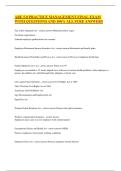 ARE 5&period;0 PRACTICE MANAGEMENT FINAL EXAM WITH QUESTIONS AND 100&percnt; ALL SURE ANSWERS