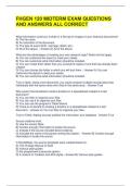 FHGEN 120 MIDTERM EXAM QUESTIONS AND ANSWERS ALL CORRECT