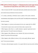 IPMC &lpar;2025&sol;2026&rpar; Chapter 1&colon; Administration and Legal &ndash; Actual Exam Review Questions with 100&percnt; Correct Answers