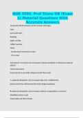 NUR 3590&comma; Prof Stone OB &lpar;Exam 1&rpar; Material Questions With Accurate Answers