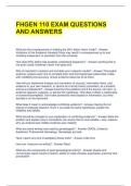 FHGEN 110 EXAM QUESTIONS AND ANSWERS 