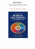 A Concise Public Speaking Handbook &ndash; Steven A&period; Beebe &lpar;6th Edition&rpar; &vert; Complete Test Bank with Answers &lpar;Chapters 1&ndash;27&rpar;