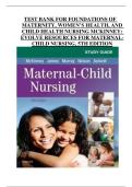 Foundations of Maternity&comma; Women&rsquo;s Health&comma; and Child Health Nursing&comma; 5th Edition &ndash; McKinney &vert; Complete Test Bank &lpar;Evolve Resources&rpar;