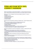 FEMA 480 EXAM WITH 100&percnt; CORRECT ANSWERS 