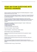 FEMA 480 EXAM QUESTIONS WITH VERIFIED ANSWERS 