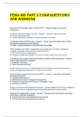 FEMA 480 PART 2 EXAM QUESTIONS AND ANSWERS 