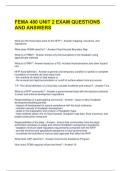FEMA 480 UNIT 2 EXAM QUESTIONS AND ANSWERS 