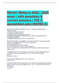 NR-547 Midterm 2025 &sol; 2026  exam &vert; with questions &  correct answers &vert; 100 &percnt;  guaranteed pass &vert;RATED A&plus;