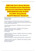 CMN 548 Unit 5 Exam Review with Complete Exam Questions and Correct Solutions&vert; Updated 2025&sol;2026&excl;&excl;Already Graded A&plus;&vert;&vert;100&percnt; Guaranteed Pass&excl;&excl;&excl;<<Newest Version>>
