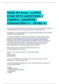 SAEM M4 Exam &vert; LATEST  EXAM WITH QUESTIONS &plus;  CORRECT ANSWERS &vert;  GUARANTEED A&plus; &vert; RATED A&plus;
