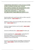 CERTIFIED PENNSYLVANIA EVALUATOR &lpar;CPE&rpar; LATEST EXAM 2025  WITH MULTIPLE CHOICE OF QUESTIONS AND DETAILED SOLVED SOLUTIONS ALREADY GRADED A&plus; AND 100&percnt; GUARANTEE PASS &lpar;BRAND NEW&excl;&excl;&excl;&excl;&excl;&excl;&excl;&rpar;