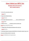 Motor Vehicle Law MPTC Exam &lpar;Latest 2026&sol;2027 Update&rpar; Complete Questions and Guide Answers&comma; 100&percnt; Verified Graded A&plus;