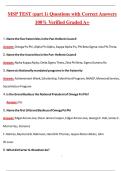 MSP TEST &lpar;part 1&rpar;Latest 2026&sol;2027 Update Complete Questions and Guide Answers&comma; 100&percnt; Verified Graded A&plus;