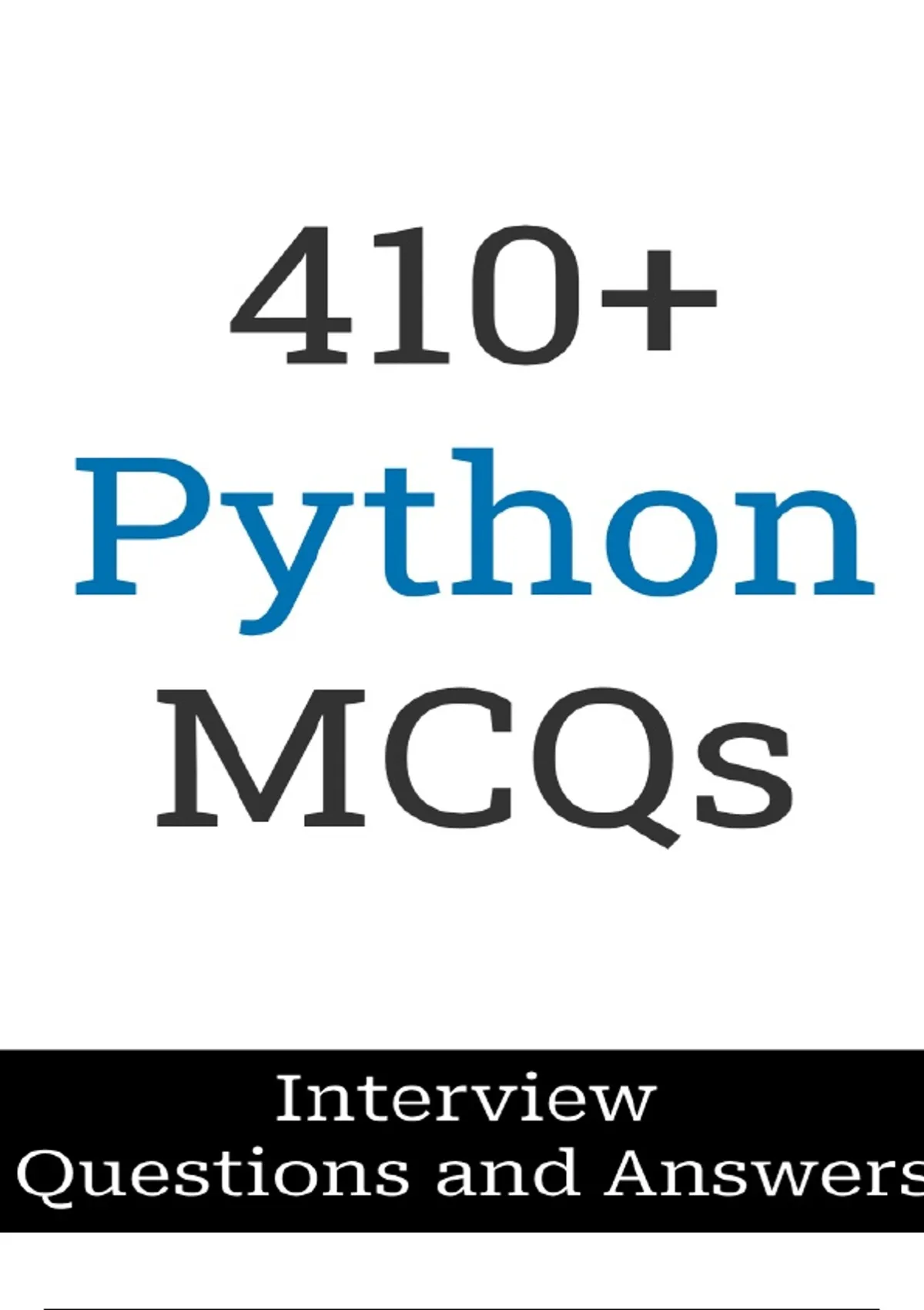 410+ Python MCQs | Interview Questions and Answers for Students & Job ...