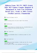 Midterm Exam&colon; NR 571&sol; NR571 &lpar;Latest 2026&sol; 2027 Update&rpar; Complex Diagnosis & Management in Acute Care Practicum Review&vert; Q&sol;A &vert; Grade A&vert; 100&percnt; Correct &lpar;Verified Answers&rpar; -Chamberlain