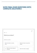KCPD FINAL EXAM QUESTIONS WITH COMPLETE SOLUTIONS&excl;&excl;