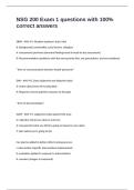 NSG 200 Exam 1 questions with 100&percnt; correct answers 