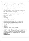 Psych 289 Exam 3 Questions With Complete Solutions