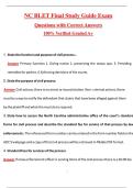 NC BLET State Exam Study Guide 2026 &vert; Complete Review with Practice Questions and  Answers&comma; 100&percnt; Verified Graded A&plus;