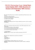 NSG318 &vert; Pharmacology Exam 1 Actual Exam &lpar;Latest Update 2025 &sol; 2026&rpar; Questions & Answers with Rationales&vert; 100&percnt; Correct &vert; Grade