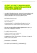 US RAC REVIEW QUESTIONS RAPS MODULES & ACCURATE SOLUTIONS RATED 100&percnt; CORRECT