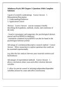 Athabasca Psych 289 Chapter 2 Questions With Complete Solutions