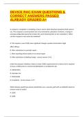 DEVICE RAC EXAM QUESTIONS & CORRECT ANSWERS PASSED ALREADY GRADED A&plus;
