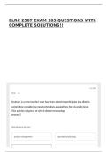 ELRC 2507 EXAM 105 QUESTIONS WITH COMPLETE SOLUTIONS&excl;&excl;