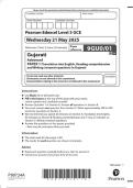   2025 Pearson Edexcel Level 3 GCE 9GU0&sol;01 Gujarati Advanced PAPER  1&colon; Translation into English&comma; Reading comprehension and Writing  &lpar;research question&rpar; in Gujarati   2025 Pearson Edexcel Level 3 GCE 9GU0&sol;01 Gujarati Advanced PAPER  1&colon; Translation into Eng
