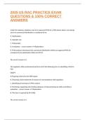 2025 US RAC PRACTICE EXAM QUESTIONS & 100&percnt; CORRECT ANSWERS