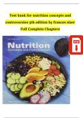  Test Bank for Nutrition Concepts & Controversies 5th Ed by Sizer &vert; Complete Chapters &vert; MCQ&comma; T&sol;F&comma; Essays & Answer Keys&excl;