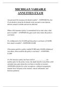 MICHIGAN VARIABLE ANNUITIES EXAM QUESTIONS AND ANSWERS 2025
