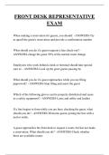 FRONT DESK REPRESENTATIVE EXAM QUESTIONS AND ANSWERS 2025