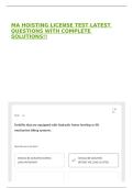MA HOISTING LICENSE TEST LATEST QUESTIONS WITH COMPLETE SOLUTIONS&excl;&excl;