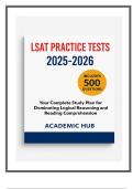 LSAT Practice Tests &lpar;2026 &sol; 2027&rpar;  &vert; 500 Questions for Logical Reasoning & Reading Comprehension Mastery
