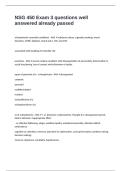NSG 450 Exam 3 questions well answered already passed