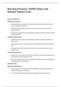 Nursing Process&colon; ADPIE Steps and Holistic Patient Care
