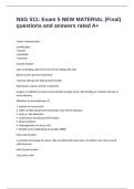 NSG 511&colon; Exam 5 NEW MATERIAL &lpar;Final&rpar; questions and answers rated A&plus;